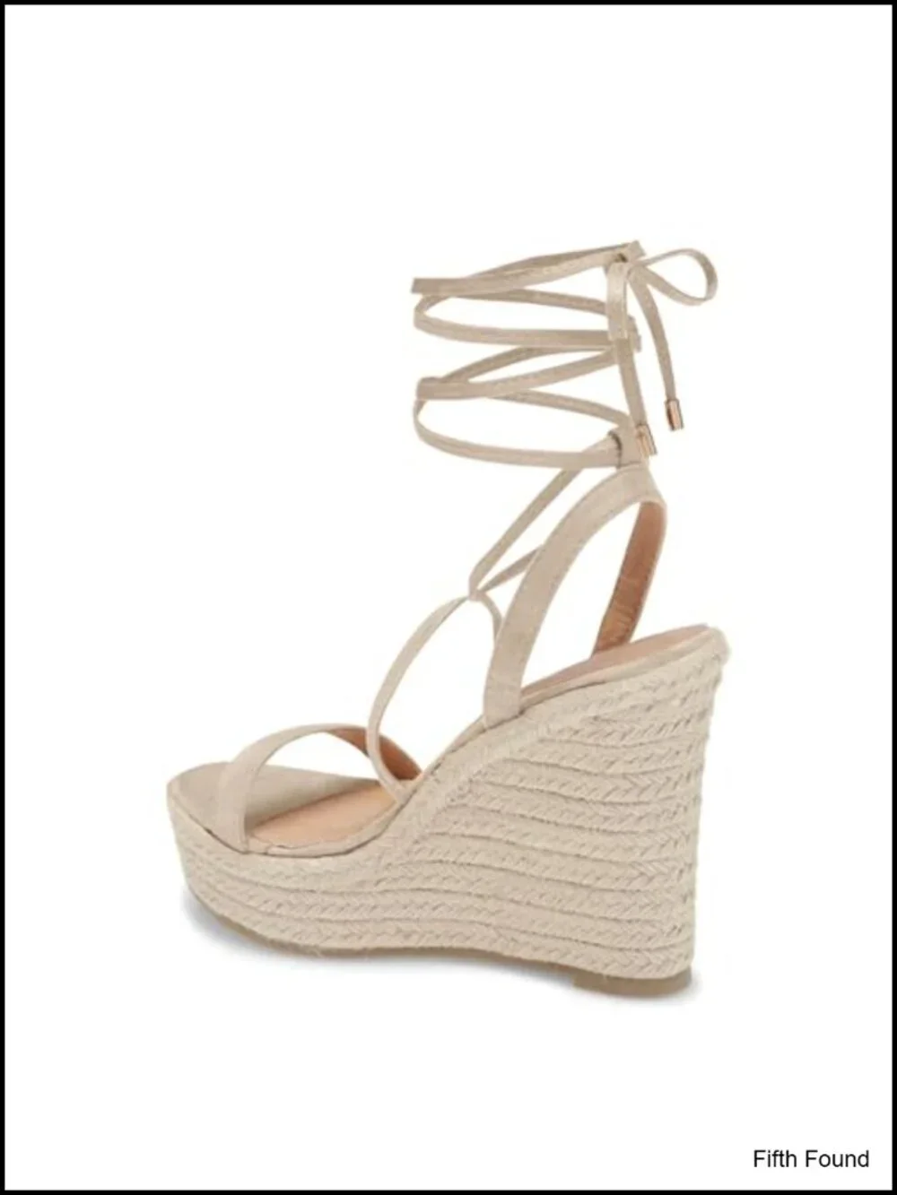 Espadrille Wedge Sandals Lace Up Platform Cross Strap Slingback